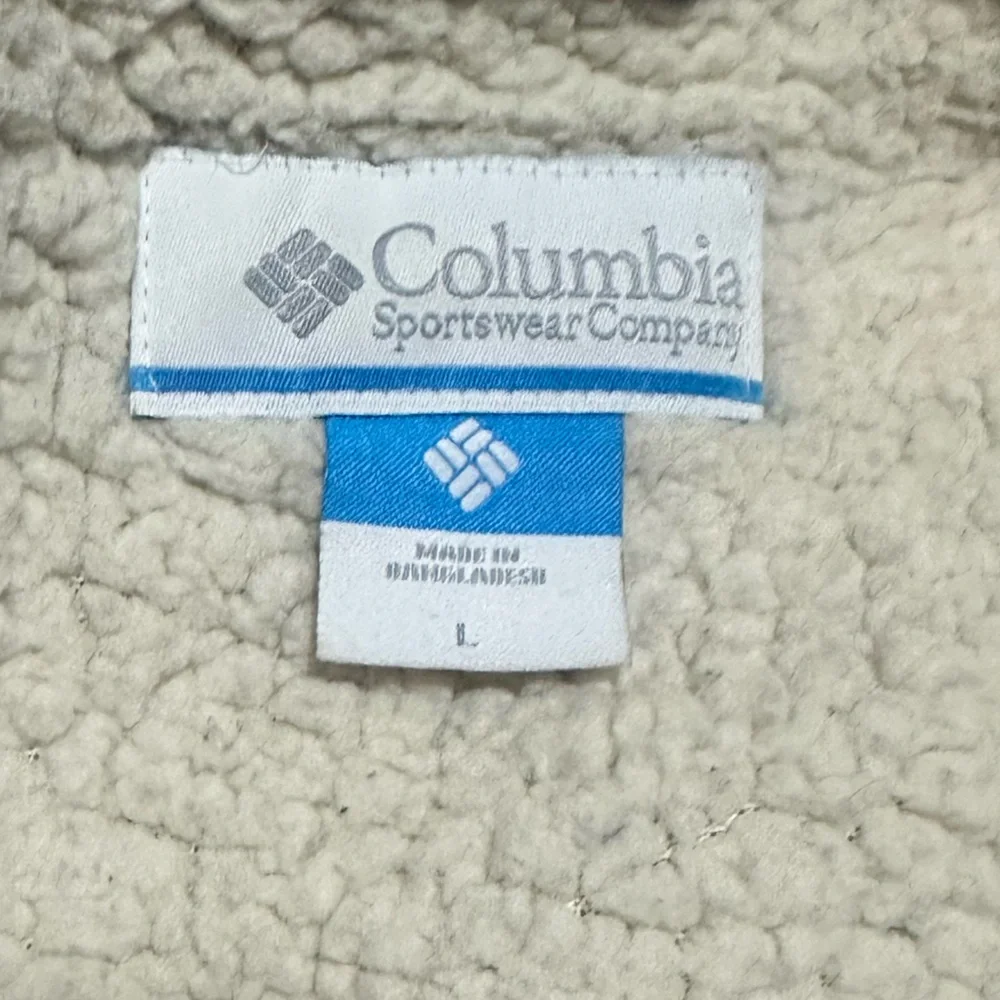 Columbia Women's Sherpa-Lined Hooded Outdoor Parka Cargo Pockets Blue Gray Sz L